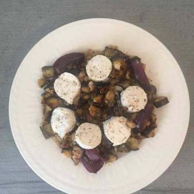 Aubergine and Goat Cheese