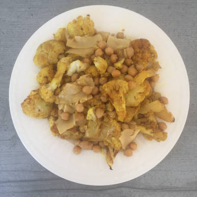 Turmeric Cauliflower and Chickpeas